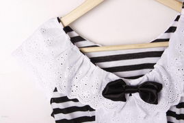 时尚单品聚焦 日韩版黑白条纹蝴蝶结牛仔收腰连衣裙的商业价值与批发机遇